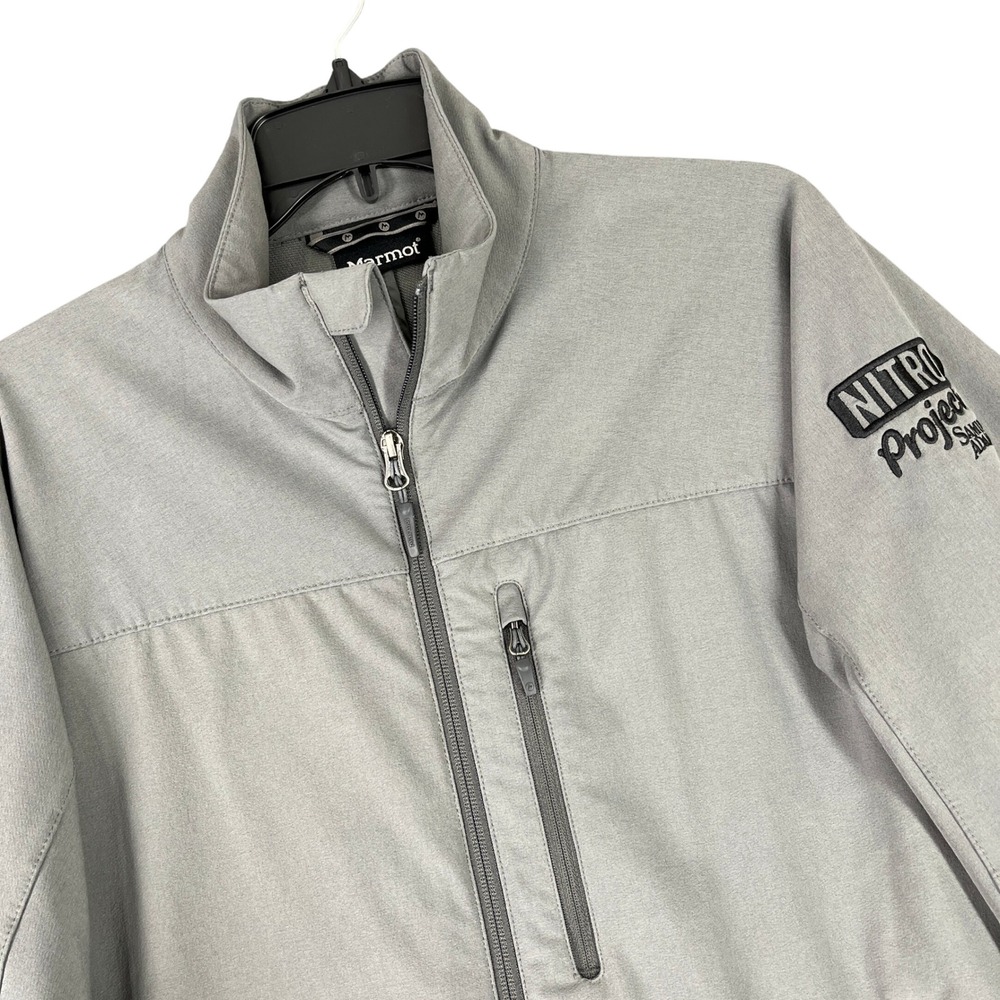 Marmot‎ M3 Softshell Jacket Nitro Project Samuel Adams Grey Full Zip Coat M Mens
